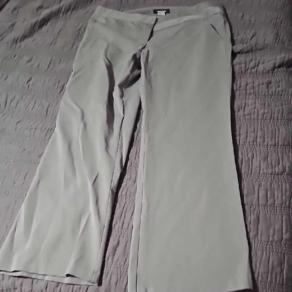 My Michelle Women's Light Beige Wide Leg Pants